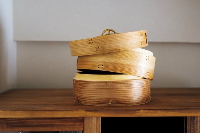 互い違いに重ねているせいろ