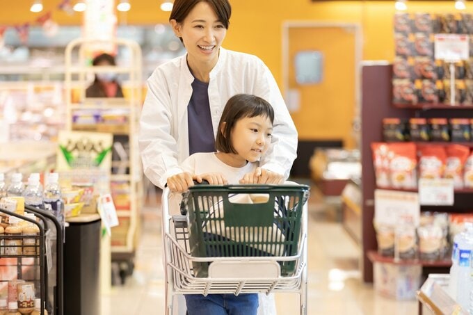 子どもとスーパー