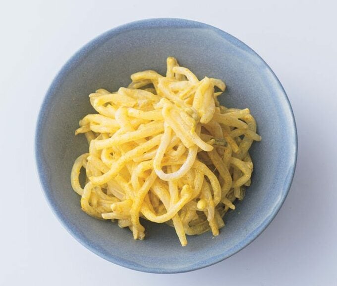 モヤシのカレー粉マヨネーズ