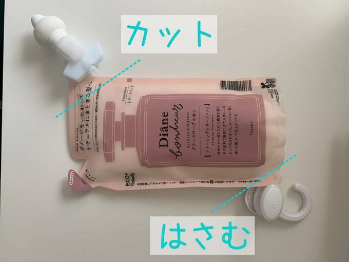 カットする箇所