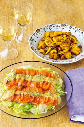 糖質オフのおしゃれな2品献立。ハーブやスパイスが効いた香り高い食卓に