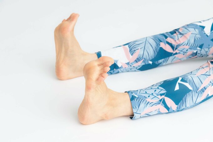 足に力を入れている人