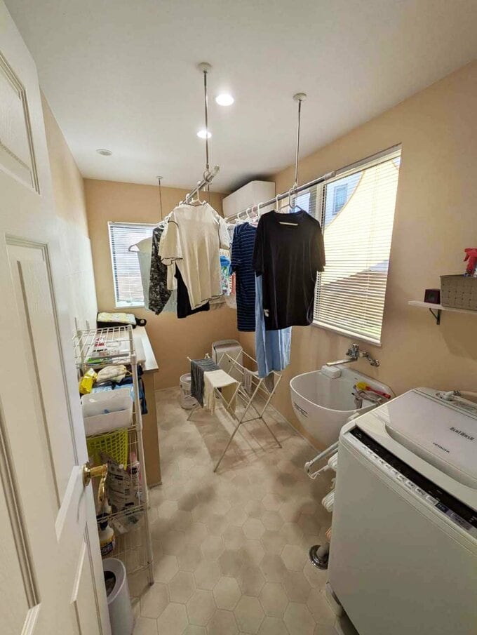 明るいランドリールーム