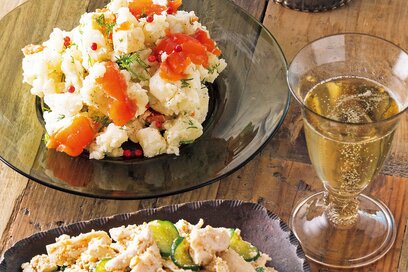 スモークサーモン入りポテサラも。パッと映える3つのミニおかず