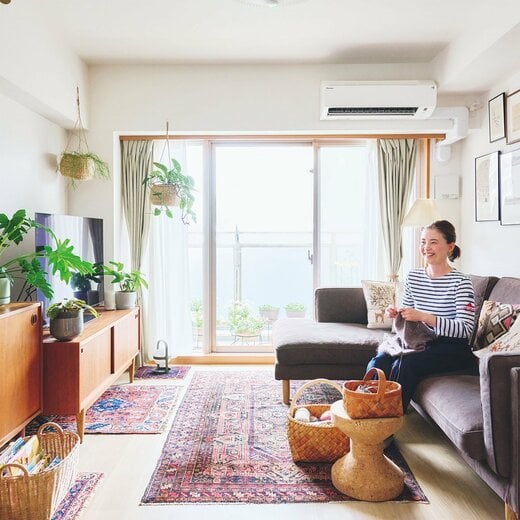 温かみがあるリビングルーム