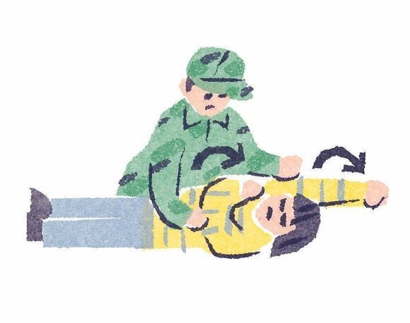 イラスト女性を助ける