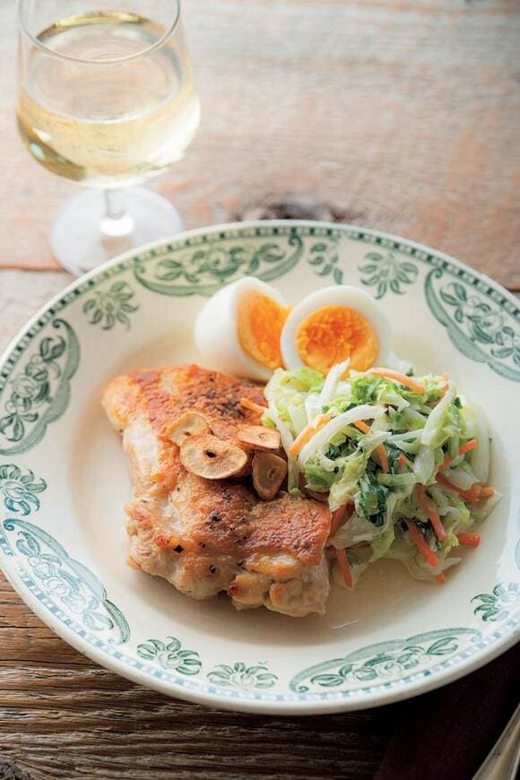 チキンソテー白菜コールスローソース