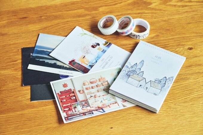 ポストカード、マスキングテープ、メモ帳