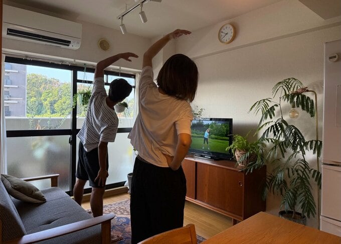 家族でラジオ体操