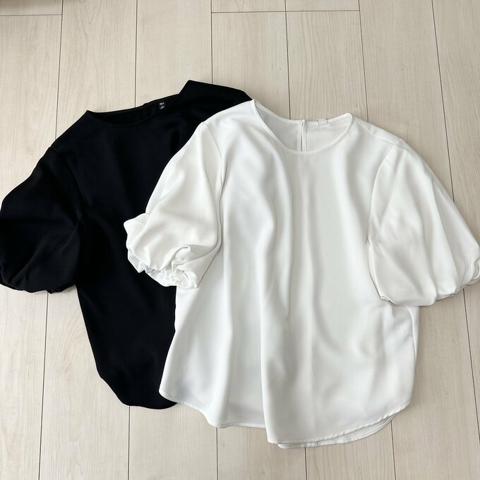 バブルスリーブブラウス