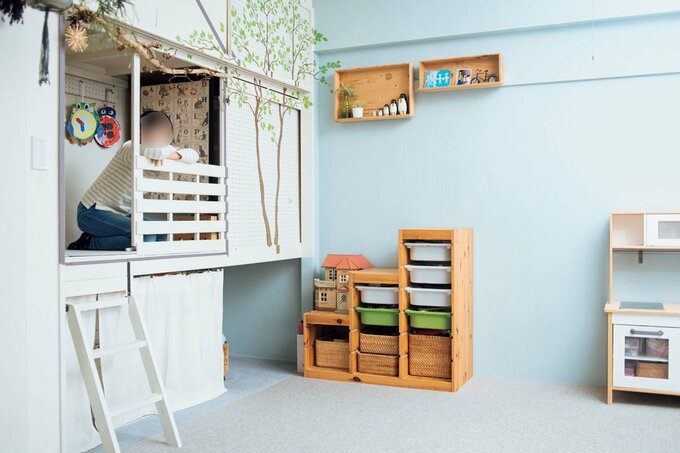 ブルーの壁の部屋