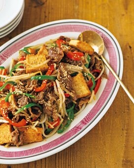 食欲そそる味つけのプルコギ風。お肉を使ったダイエットメニュー