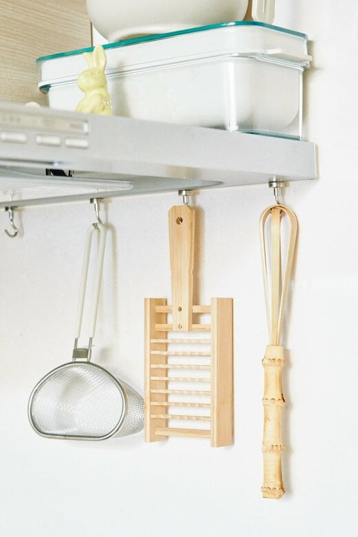 竹製泡だて器、鬼おろし、ちょい茹でザル