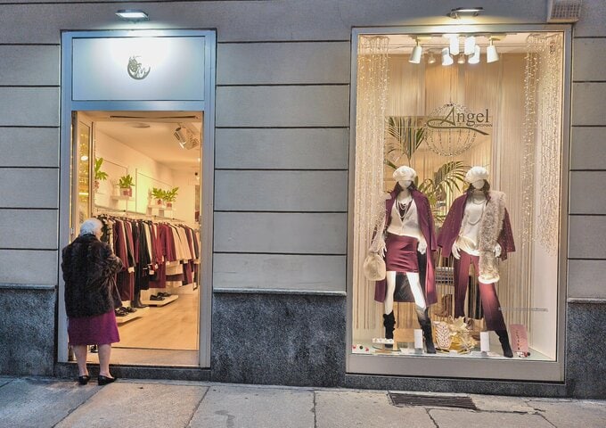 イタリアの洋服店