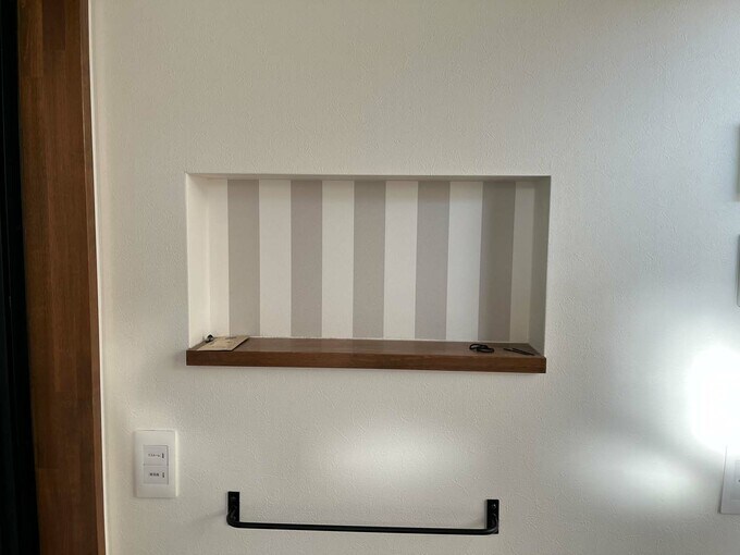 脱衣所につくったニッチ