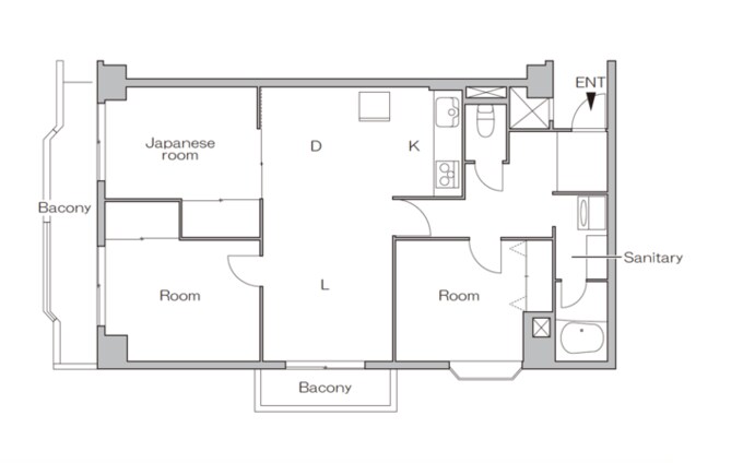リノベーション前の間取図