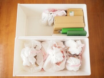 「段ボール収納」をやめて正解だった。出し入れしやすく、労力も大幅削減