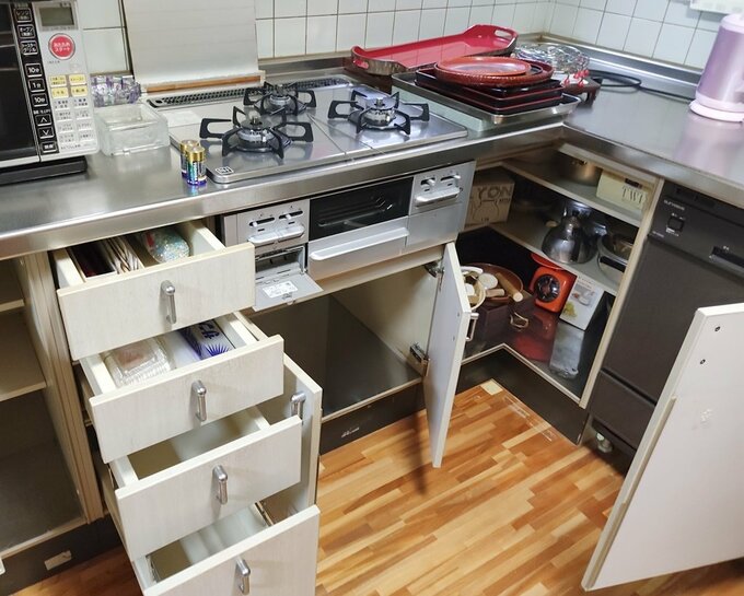 キッチンの引き出し