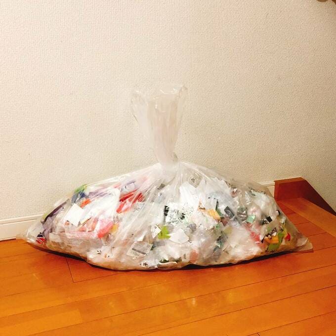 ハサミを入れた後