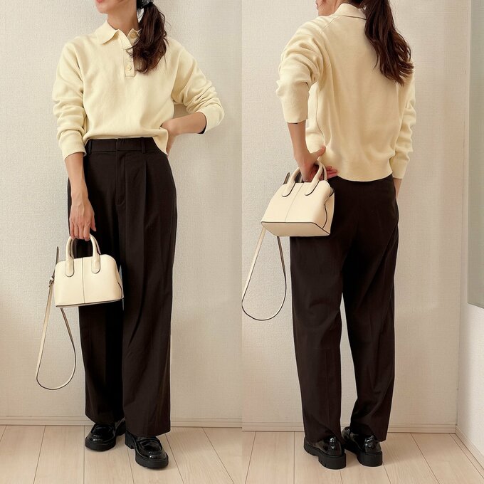 ワイドパンツできれいめコーデにも
