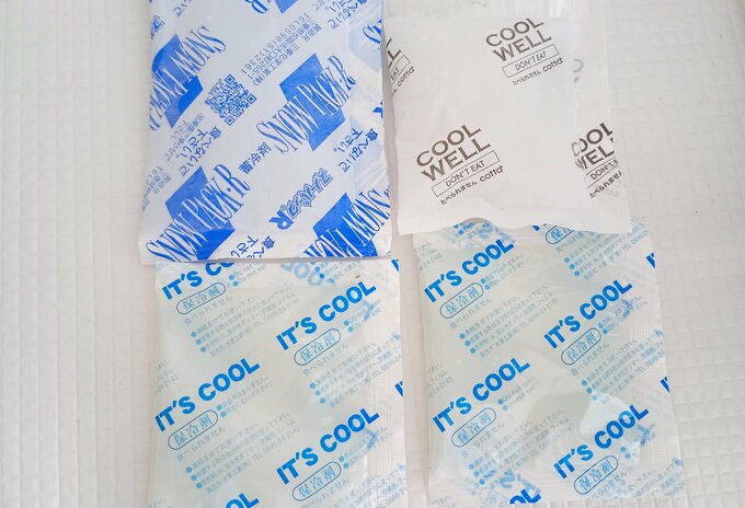 溜まりがちな保冷剤。お寿司やケーキなどを購入したときについてきたもの