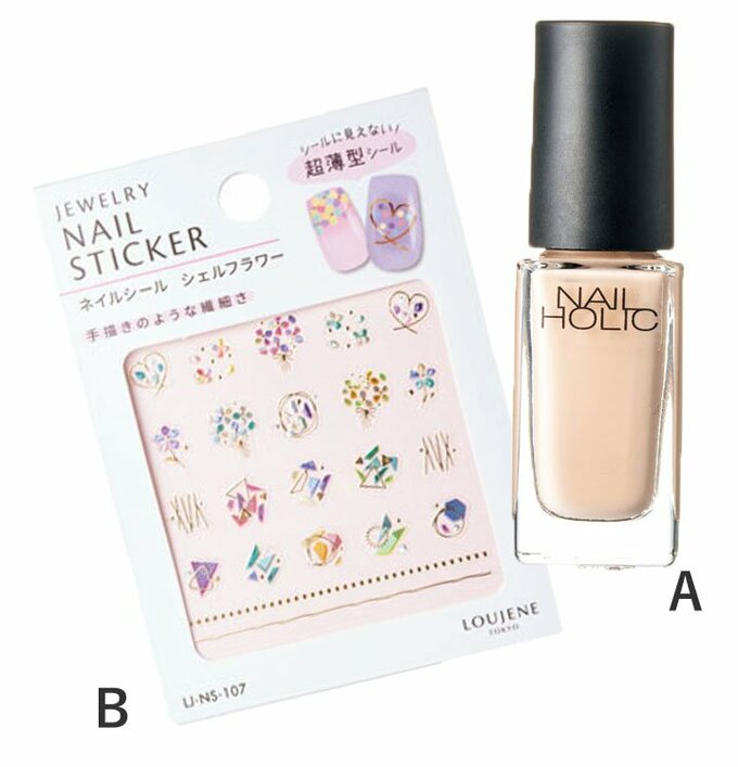 ネイルとシール
