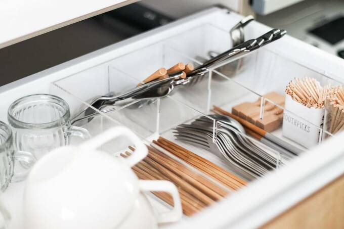 引き出しにカトラリー類