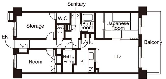 リノベーション前の間取り図