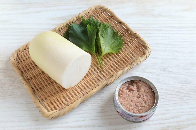 大根、大葉、ツナ缶