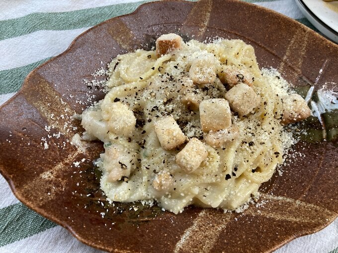 パスタのアップ