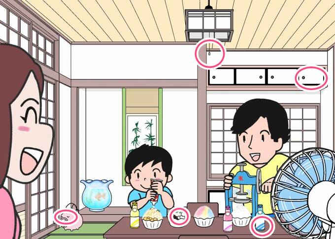 かき氷間違い探し答え