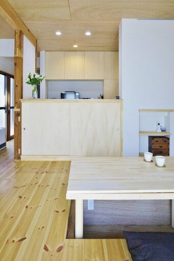 古材を生かして、快適な二世帯