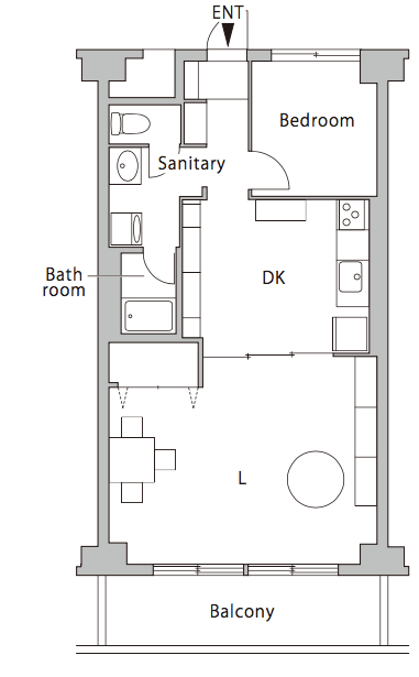 リノベーション前の間取り図