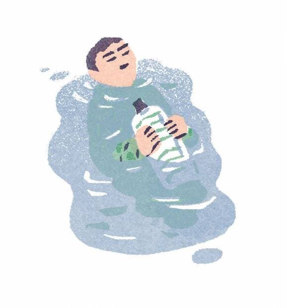 イラストラッコのような人