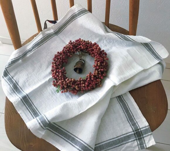 生花からリースをつくりそのままドライフラワーに