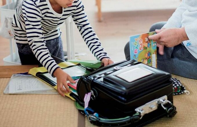 親子とランドセル