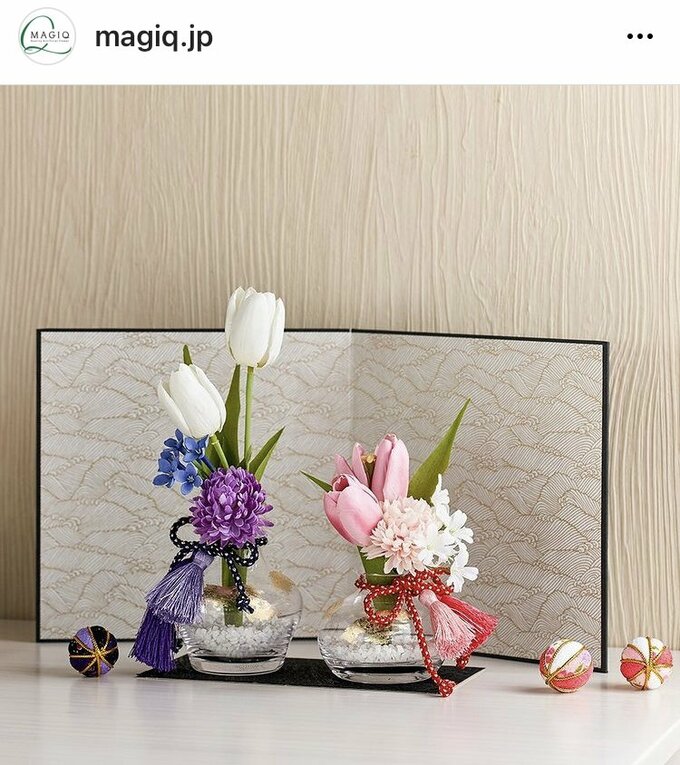 花　造花　アーティフィシャルフラワー　ひな祭り　ひな人形