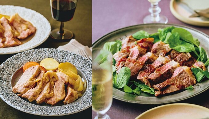豚肉のポットローストとローストビーフ