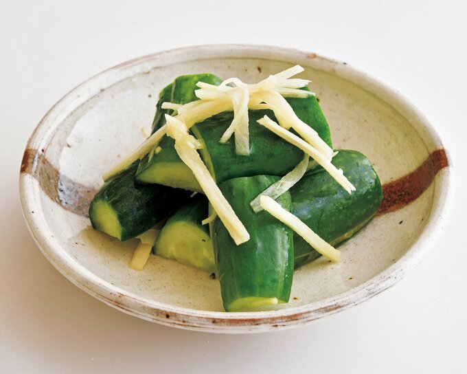 キュウリのショウガあえ