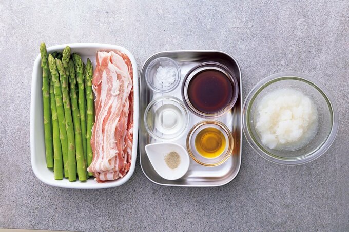 アスパラ豚肉調味料