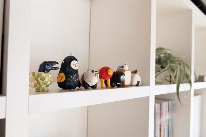 LDKの壁面収納を飾り棚に