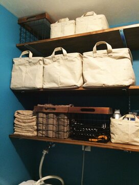 ダイソー＆ニトリの収納グッズですっきり！簡単DIYで洗面所に大容量収納棚が完成したよ