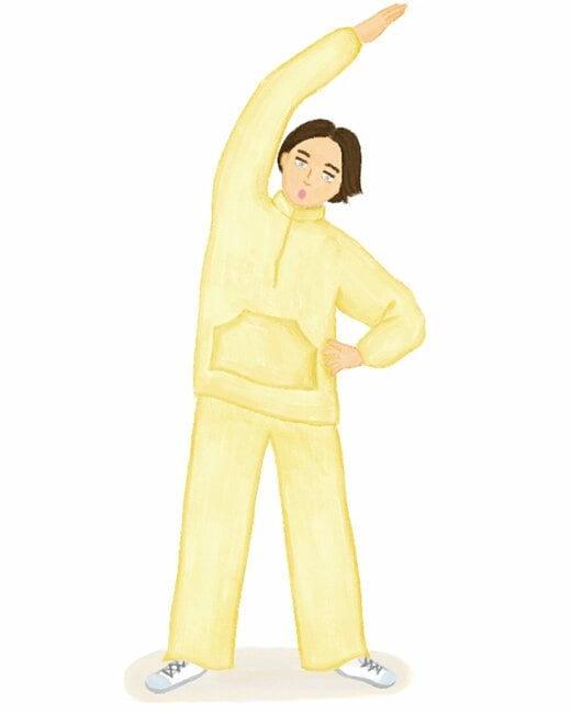 体操する女性イラスト