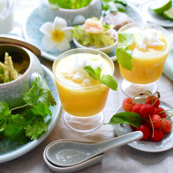 飲むヨーグルトをクラッシュアイスにして