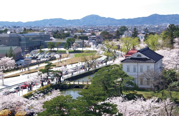 鶴岡市の街並み