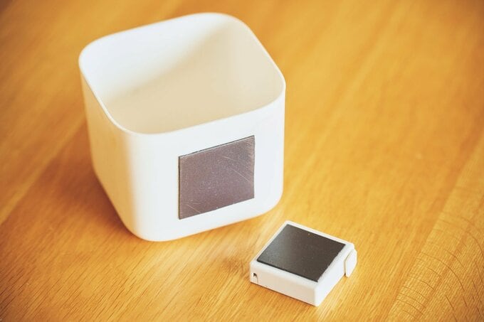 磁石をはったゴミ箱