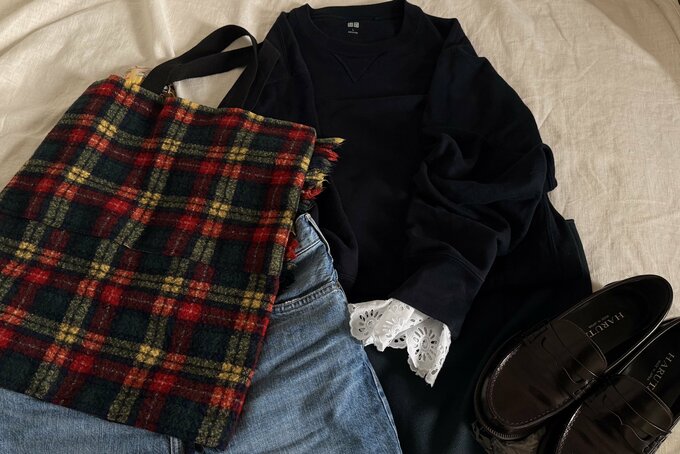 並べられた衣服