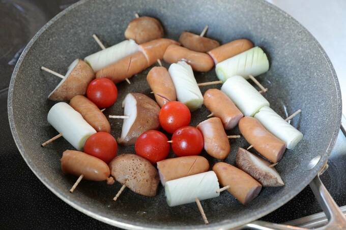 フライパンに刺したもの