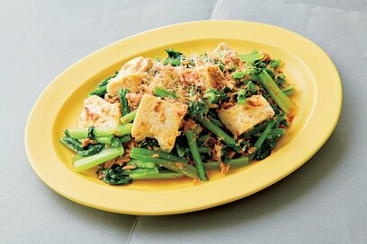 豆腐とツナのチャンプルー。包丁不要の超スピードおかず