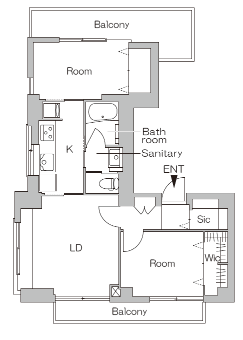 リノベーション前の間取り図